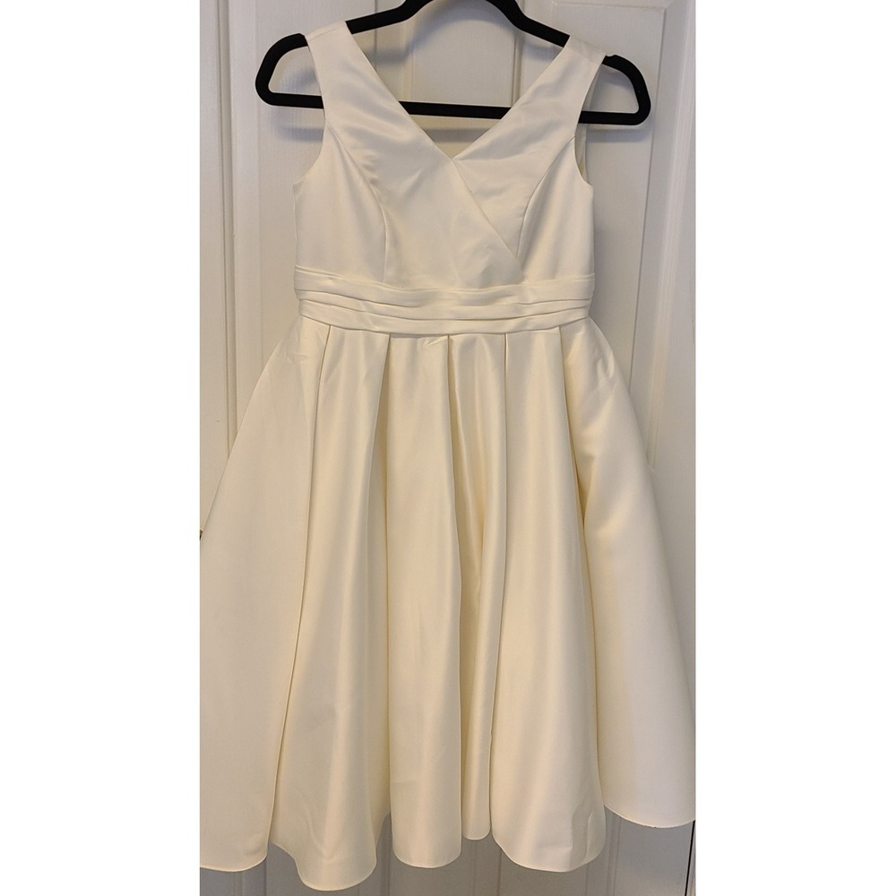 Youth Ivory Ball Gown by David's‎ Bridal Ivory/Champagne Sz. 14 Flower Girl - Picture 11 of 11